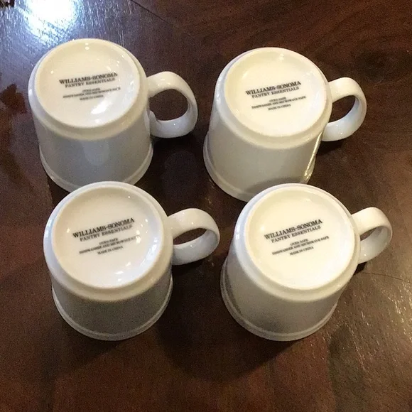 Williams Sonoma Pantry Essentials ceramic coffee mugs set of 4 - Picture 5 of 7